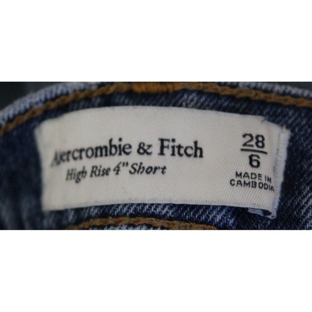 Abercrombie & Fitch Women’s High Rise Shorts Size 6/28 Raw Hem Distressed - Picture 4 of 4
